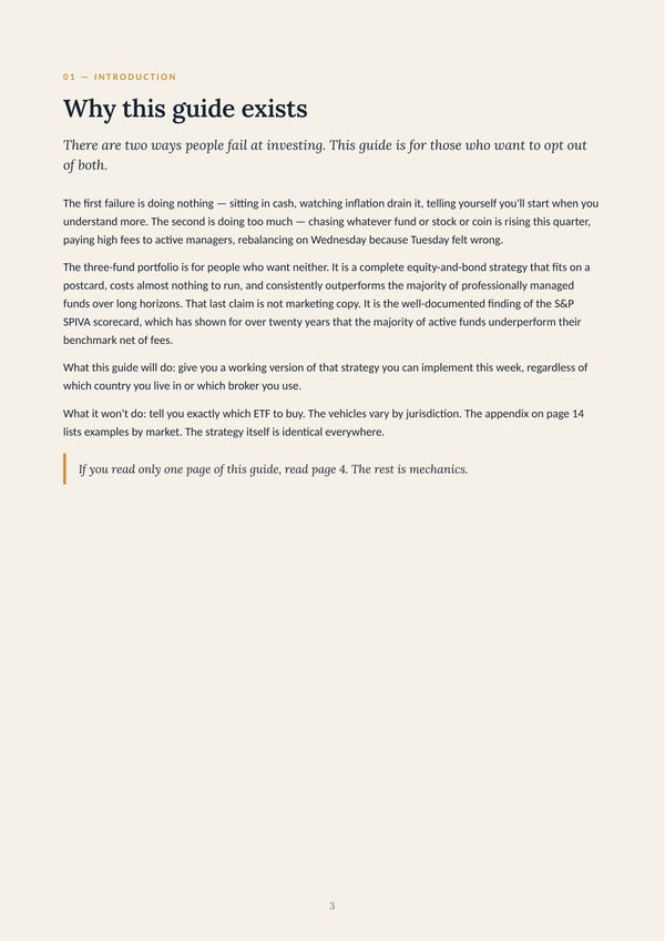 The 3-Fund Portfolio Cheatsheet: Index Investing Made Simple page 3