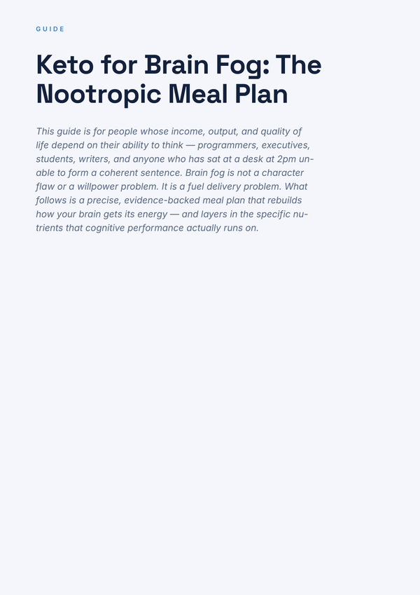 Keto for Brain Fog: The Nootropic Meal Plan page 1