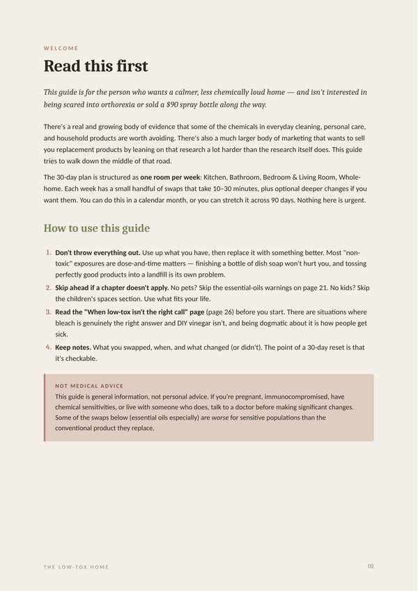 The Low-Tox Home: A 30-Day Room-by-Room Reset page 2