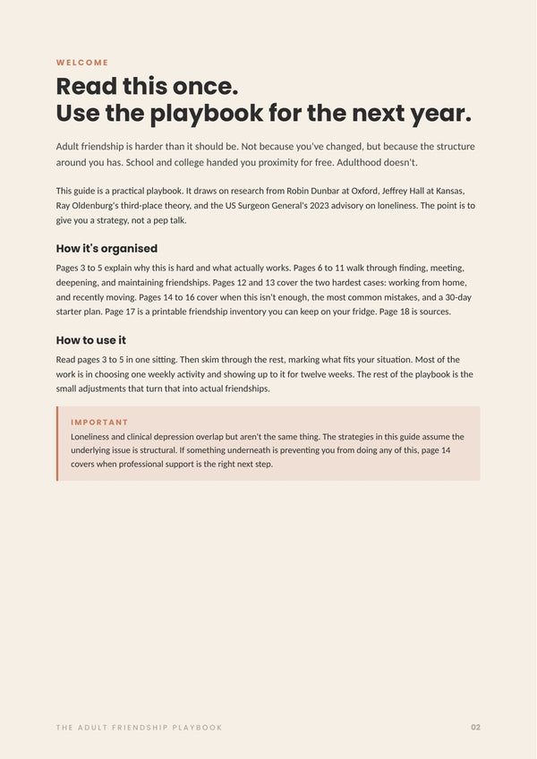 The Adult Friendship Playbook page 2