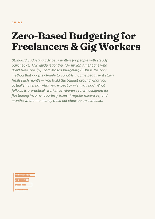 Zero-Based Budgeting for Freelancers & Gig Workers page 1